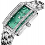 JBW Luxury Women&#39;s Mink J6358 0.12 ctw 12 Diamond Gold Plated Wrist Watch with Stainless Steel Bracelet, 28mm