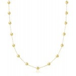 Ross-Simons 14kt Yellow Gold Bead Station Necklace