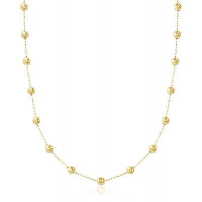 Ross-Simons 14kt Yellow Gold Bead Station Necklace