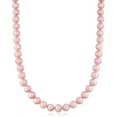 Ross-Simons 10-11mm Pink Cultured Pearl Necklace With 14kt Yellow Gold