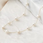 Ross-Simons 6-6.5mm Cultured Pearl Station Necklace in 14kt Yellow Gold