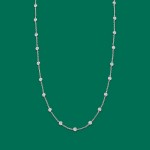 Ross-Simons 4.50 ct. t.w. Bezel-Set CZ Station Necklace in Sterling Silver