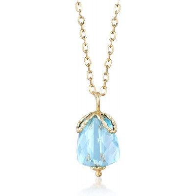 Ross-Simons Italian 5.00 Carat Sky Blue Topaz Pendant Necklace in 14kt Yellow Gold. 17.5 inches