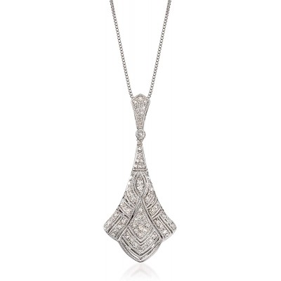 Ross-Simons 0.33 ct. t.w. Diamond Pendant Necklace in Sterling Silver