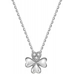 Carleen 18K Solid Gold Clover Flower Necklace Genuine Diamond Delicate Dainty Small Pendant Necklace Fine Jewelry Birthday Gifts for Women Girls,With 18&#34; Solid Gold Chain