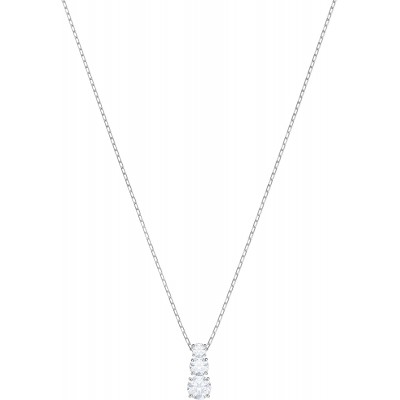 Swarovski Women's Attract Trilogy Jewelry Collection, Rhodium Finish, Blue Crystals, Clear Crystals
