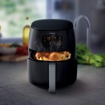 Philips Kitchen Appliances Digital Twin TurboStar Airfryer XXL, with Fat Removal Technology, 3 Lbs, Black, HD9650/96