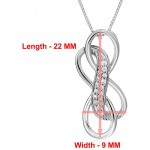 Vir Jewels 1/10 cttw Diamond Double Infinity Pendant In 10K White Gold with 18 Inch Chain