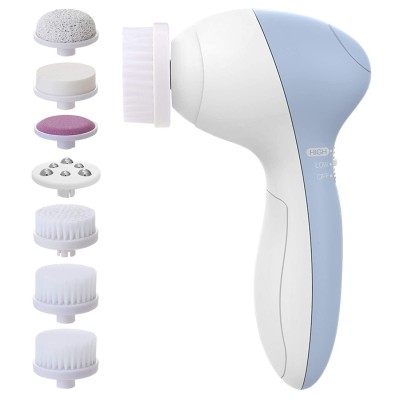 Facial Cleansing Brush [Newest 2021], PIXNOR Waterproof Face Spin Brush with 7 Brush Heads for Deep Cleansing, Gentle Exfoliating, Removing Blackhead, Massaging