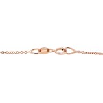 Kobelli White Gold Triangle Diamond Necklace Rose Gold Chain