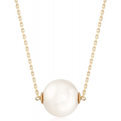 Ross-Simons 11mm Cultured Pearl Necklace in 14kt Yellow Gold