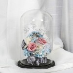 ANLUNOB Preserved Fresh Flower Eternity Rose, Never Withered Real Rose, Gift for Valentine's Day, Mother's Day, Thanksgiving Day, Christmas, Birthday Blue