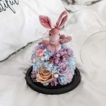 ANLUNOB Rabbit Rose Gift, Eternal Flowers, Thanksgiving Day Valentine&#39;s Day Birthday Wedding Anniversary Best Gift – Preserved Fresh Flowers Purplish Blue
