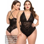 Avidlove Women Snap Crotch Lingerie Sexy Lace Bodysuit Deep V Teddy One Piece Lace Babydoll