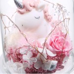 ANLUNOB Forever Rose Handmade Glass Roses The Unicorn and The Deer in A Glass Dome -Mothers Day Birthday Gifts for Children Girls Women Weddings, Anniversaries, Christmas Decoration