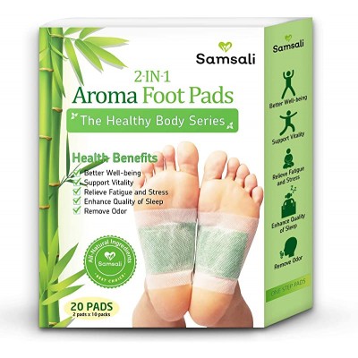 Samsali Foot Pads, Upgraded 2 in 1 Nature Foot Pads, Rapid Foot Care and Pain Relief, Higher Efficiency Than Foot Sleeve and Metatarsal Pads, Foot Pads for Foot Care, 20 Pad