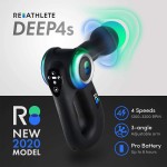 REATHLETE DEEP4S Percussive Therapy Device – Massage Gun for Muscle Treatment – Handheld, Wireless Deep Tissue Massage – Ideal for Back, Shoulder, Arms, Glutes, Calf’s - Full Body Pain Relief