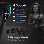 REATHLETE DEEP4S Percussive Therapy Device – Massage Gun for Muscle Treatment – Handheld, Wireless Deep Tissue Massage – Ideal for Back, Shoulder, Arms, Glutes, Calf’s - Full Body Pain Relief