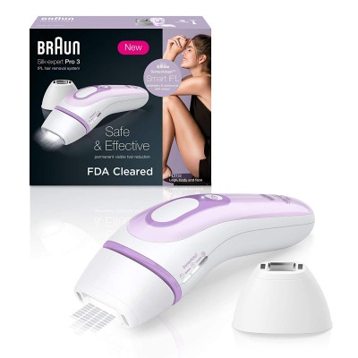 Braun IPL Hair Removal for Women, Silk Expert Pro 3 PL3111 with Venus Smooth Razor, FDA Cleared, Permanent Reduction in Hair Regrowth for Body & Face, Corded