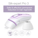 Braun IPL Hair Removal for Women, Silk Expert Pro 3 PL3111 with Venus Smooth Razor, FDA Cleared, Permanent Reduction in Hair Regrowth for Body & Face, Corded
