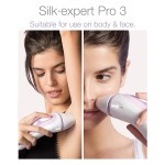 Braun IPL Hair Removal for Women, Silk Expert Pro 3 PL3111 with Venus Smooth Razor, FDA Cleared, Permanent Reduction in Hair Regrowth for Body & Face, Corded