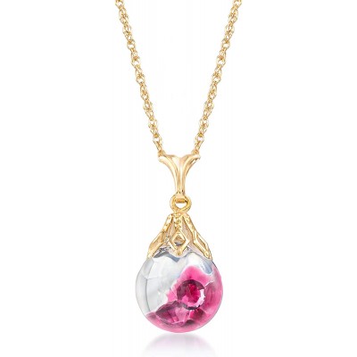 Ross-Simons 1.40 ct. t.w. Floating Ruby Pendant Necklace in 14kt Yellow Gold
