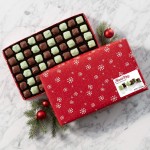 Fannie May Holiday Wrap Mint Meltaways, Milk Chocolate and Pastel Candy with a Mint Chocolate Center, Christmas Candy Gift Box, 1 Lb
