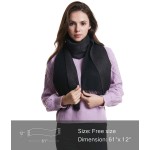 100% Cashmere Winter Scarf with Fringed Edges for Women, Warm &amp; Soft, Gift Ready, Colors Available in Solid/Plaid/Two-Tone