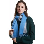 100% Cashmere Winter Scarf with Fringed Edges for Women, Warm &amp; Soft, Gift Ready, Colors Available in Solid/Plaid/Two-Tone