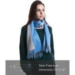 100% Cashmere Winter Scarf with Fringed Edges for Women, Warm &amp; Soft, Gift Ready, Colors Available in Solid/Plaid/Two-Tone