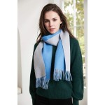 100% Cashmere Winter Scarf with Fringed Edges for Women, Warm &amp; Soft, Gift Ready, Colors Available in Solid/Plaid/Two-Tone