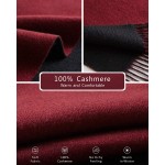 100% Cashmere Winter Scarf with Fringed Edges for Women, Warm &amp; Soft, Gift Ready, Colors Available in Solid/Plaid/Two-Tone