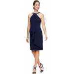 Alex Evenings womens Short Crepe Halter Neck Dress