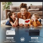 WiFi Projector, Native 1080P Full HD Video Projector, Bluetooth Projector, FANGOR 7500L/250 Display/ Contrast 8000: 1 Theater Movie Projector with Wireless Mirror to Phone/pad/Android Phones