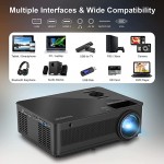 WiFi Projector, Native 1080P Full HD Video Projector, Bluetooth Projector, FANGOR 7500L/250 Display/ Contrast 8000: 1 Theater Movie Projector with Wireless Mirror to Phone/pad/Android Phones