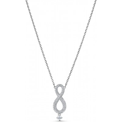 SWAROVSKI Crystal Vertical Infinity Necklace