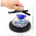 Forever Flowers Real Eternal Roses - Kylin Glory Preserved Flowers Gift with LED Mood Lights for Valentine&#39;s Day Birthday Anniversary, Elegant Present for Girlfriend Wife Mom Women