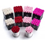 Soho Floral Arts | Real Roses That Last a Year and More | Fresh Flowers | Eternal Roses in a Box (Red: 7 X-Large Roses)