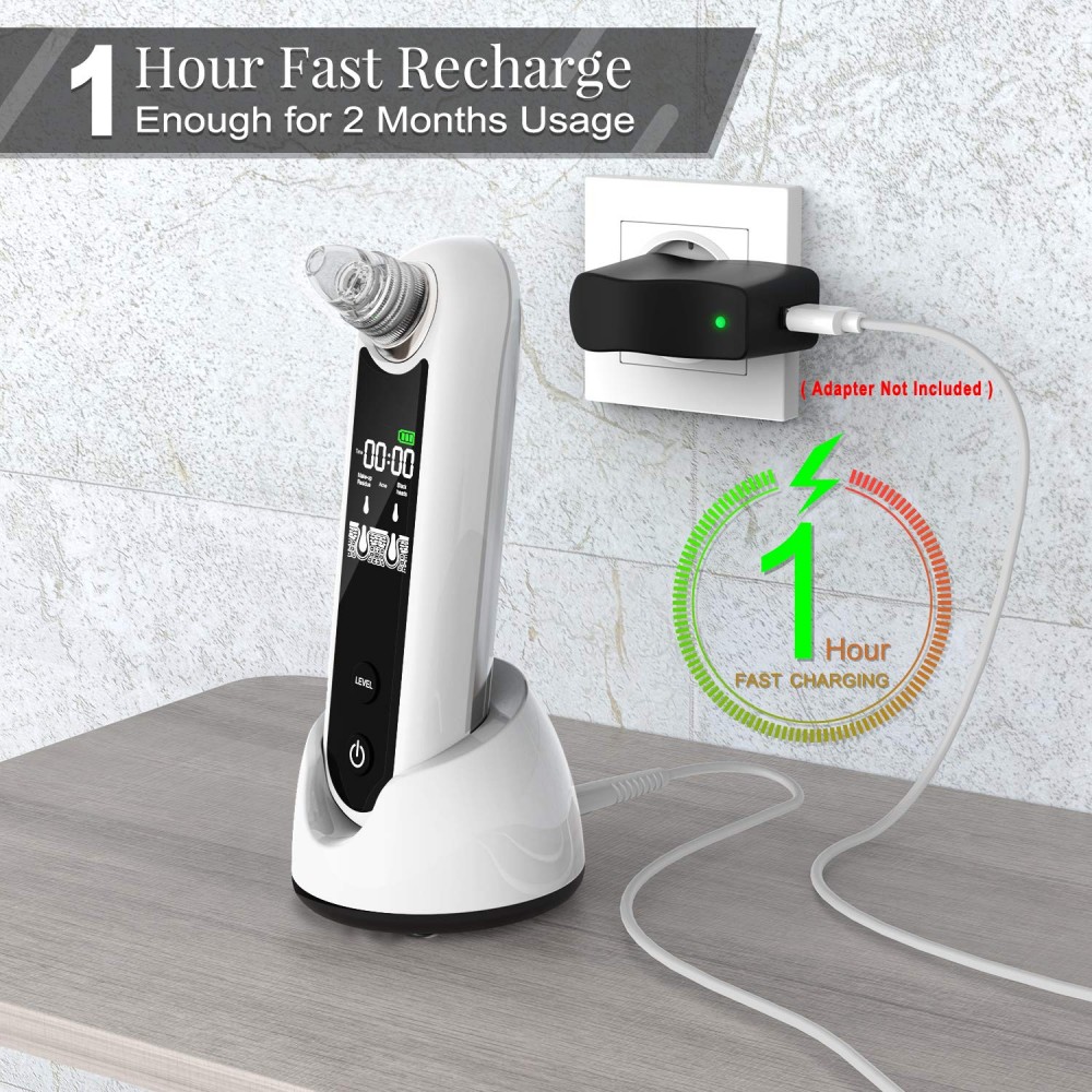 Eunon Blackhead Remover Vacuum 2021 Upgraded Strong Suction Rechargeable Lightweight Pore