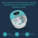 5 in 1 Foot Spa/Bath Massager with Tea Tree Oil Foot Soak with Epsom Salt - with Heat, Bubbles and Vibration, Digital Temperature Control - Mini Acupressure Massage Points - Foot Stress Relief Spa