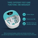 5 in 1 Foot Spa/Bath Massager with Tea Tree Oil Foot Soak with Epsom Salt - with Heat, Bubbles and Vibration, Digital Temperature Control - Mini Acupressure Massage Points - Foot Stress Relief Spa