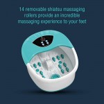 5 in 1 Foot Spa/Bath Massager with Tea Tree Oil Foot Soak with Epsom Salt - with Heat, Bubbles and Vibration, Digital Temperature Control - Mini Acupressure Massage Points - Foot Stress Relief Spa