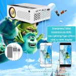 TMY Projector 7500 Lumens with 100 Inch Projector Screen, 1080P Full HD Supported Video Projector, Mini Movie Projector Compatible with TV Stick HDMI VGA USB TF AV, for Home Cinema &amp; Outdoor Movies.