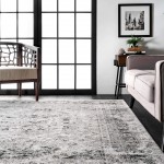 nuLOOM Shaunte Vintage Speckled Area Rug, 5&#39; Square, Silver