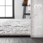 nuLOOM Shaunte Vintage Speckled Area Rug, 5&#39; Square, Silver