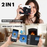 Kodak Mini Shot 3 Retro 3x3” Portable Wireless Instant Camera &amp; Photo Printer, Compatible with iOS, Android &amp; Bluetooth, Real Photo HD 4Pass Technology &amp; Laminated Finish, Premium Quality – White