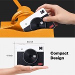 Kodak Mini Shot 3 Retro 3x3” Portable Wireless Instant Camera &amp; Photo Printer, Compatible with iOS, Android &amp; Bluetooth, Real Photo HD 4Pass Technology &amp; Laminated Finish, Premium Quality – White