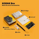 Kodak Mini Shot 3 Retro 3x3” Portable Wireless Instant Camera &amp; Photo Printer, Compatible with iOS, Android &amp; Bluetooth, Real Photo HD 4Pass Technology &amp; Laminated Finish, Premium Quality – White