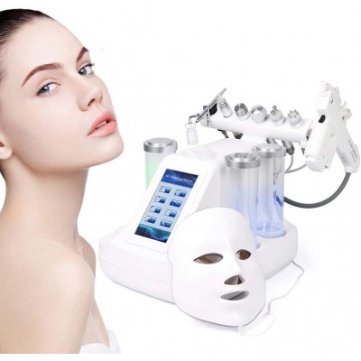 DXXCV 8 in 1 Multifunctional Beauty Machine, Vacuum Suction Blackhead Acne Water Hydro-Dermabrasion Facial Sprayer Moisturing Skin Machine