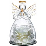 ANLUNOB Flower Birthday Gifts for Women, Angels with Pretty White Roses Thank You Gifts for Wedding